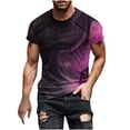 thumbnail image 2 of Vivianyo HD Short Sleeve Shirt for Men,Big Men's Summer Round Neck Printed Casual Short Sleeved Round Neck Top/Shirt, 2 of 5