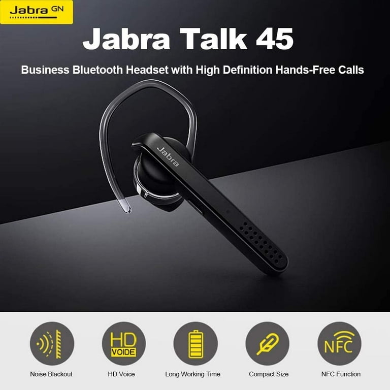 Jabra Talk 45 Casque Bluetooth Appels & Stream Oreillette sans Fil Noire  5707055046315