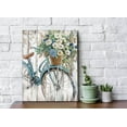thumbnail image 3 of Farmhouse bathroom wall decor canvas art blue Retro bike picture print flower artwork for bedroom dining living room(11''x15), 3 of 13