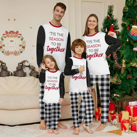 Onlypjs Matching Family Christmas Pajamas Sets for Men, Women and Couples – 'Tis the Season to Be Together Pajamas – Holiday Family Pajamas Matching Sets