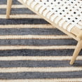 thumbnail image 6 of SAFAVIEH Striped Kilim Lorcan Striped Area Rug, Charcoal/Ivory, 6'6" x 6'6" Square, 6 of 8