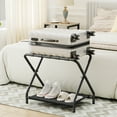 thumbnail image 6 of HOOBRO Black Folding Luggage Rack with Storage Shelf Suitable for Guest Room Bedroom Hotel BK04XL01, 6 of 8