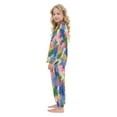 thumbnail image 4 of Fluffy Pajamas Set Fuzzy Winter Warm Pj Sets Pullover Tops and Long Pants Colorful Splashes and Brushstrokes Medium, 4 of 8