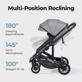 thumbnail image 6 of newyoo Infant Stroller, Nestro 516M, Convertible Infant Strollers w Reversible Seat & Cup Holder, 2-in-1 Rear-Facing Pram from Newborn to Toddler, Grey, 6 of 9