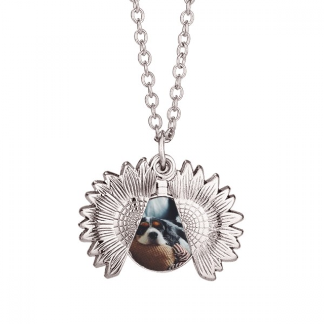 Lazy Dog Animal sentimental la foto Collar de girasol collar collar collar colgante