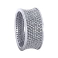 thumbnail image 3 of Natural 3Ct Round Cut Diamond 7-Row Concave Anniversary Wedding Eternity Band Ring 14k Gold I SI2, 3 of 3