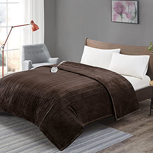 Degrees of Comfort [Advanced Microplush Heated Blanket for Bed u0026 Living  Room | Machine Washable Electric Blanket W/Auto Shut Off, Preheat Setting |  UL Certified (Cal King, Chocolate) - Walmart.com