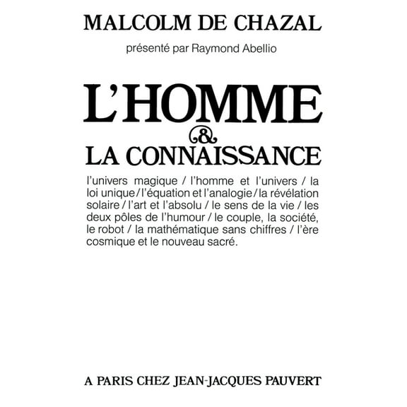 L'Homme et la connaissance, (Paperback)