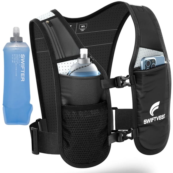 Chaleco para correr SWIFTVEST para mujeres y hombres con botella de agua de 500 ml