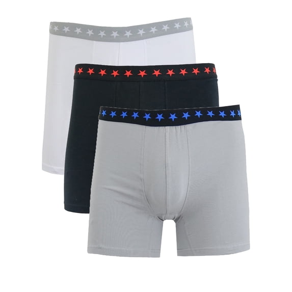 GBH Mens Cotton Blend Tag-less Boxer Briefs (3-Packs)