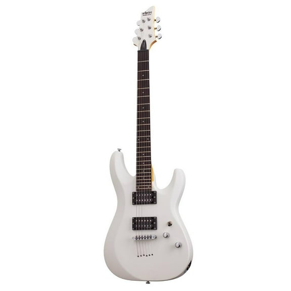 Schecter C-6 Deluxe Electric Guitar (Satin White)