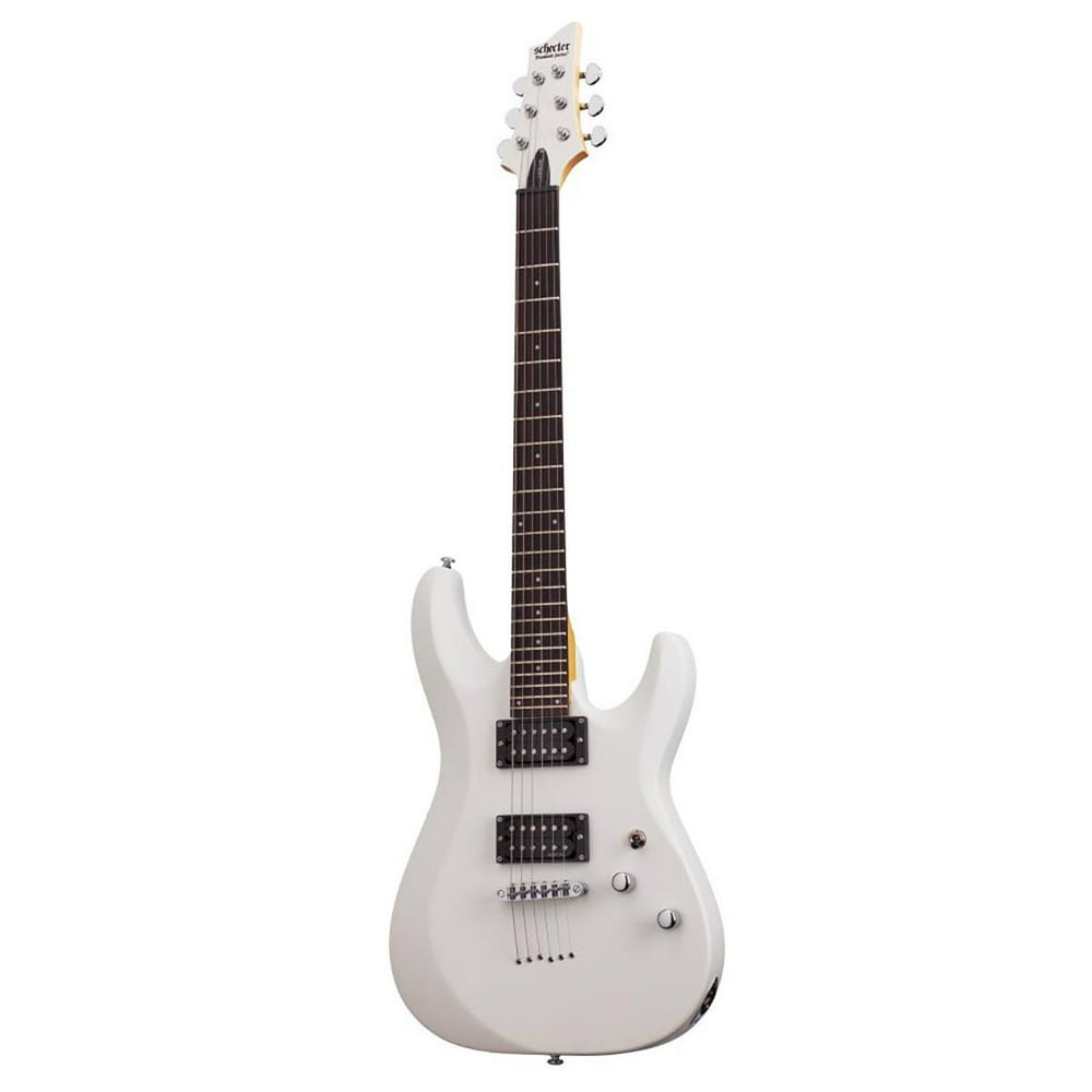 Schecter C-6 Deluxe Electric Guitar (Satin White) - Walmart.com ...