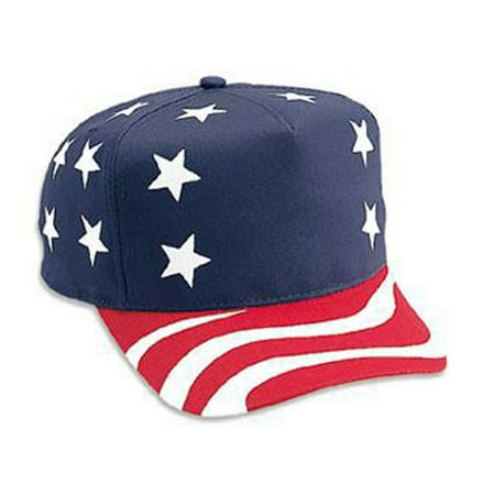 Otto Cap United States Flag Pattern Cotton Twill Low Crown Golf Style Caps - Hat / Cap for Summer, Sports, Picnic, Casual wear and Reunion