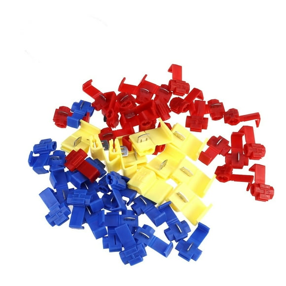 GOOHOCHY Kit de 100 terminales de derivación y empalmes de cables sin soldadura, abrazaderas para cables, clips para cables