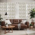 thumbnail image 2 of Ambesonne Floral Window Curtains, Autumn Nature Design, Each 28" W x 95" L, Dark Brown Fern Green, 2 of 5