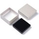thumbnail image 2 of Cajas de cartón para joyas, cajas de regalo de papel blanco, cuadradas, vacías, con esponja negra en el interior, para collares, pendientes y anillos., 2 of 3