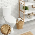 thumbnail image 3 of Casafield Toilet Paper Roll Holder Storage Basket with Wood Bar - Natural, Woven Water Hyacinth Wicker Bathroom Tissue Storage Organizer, 3 of 8