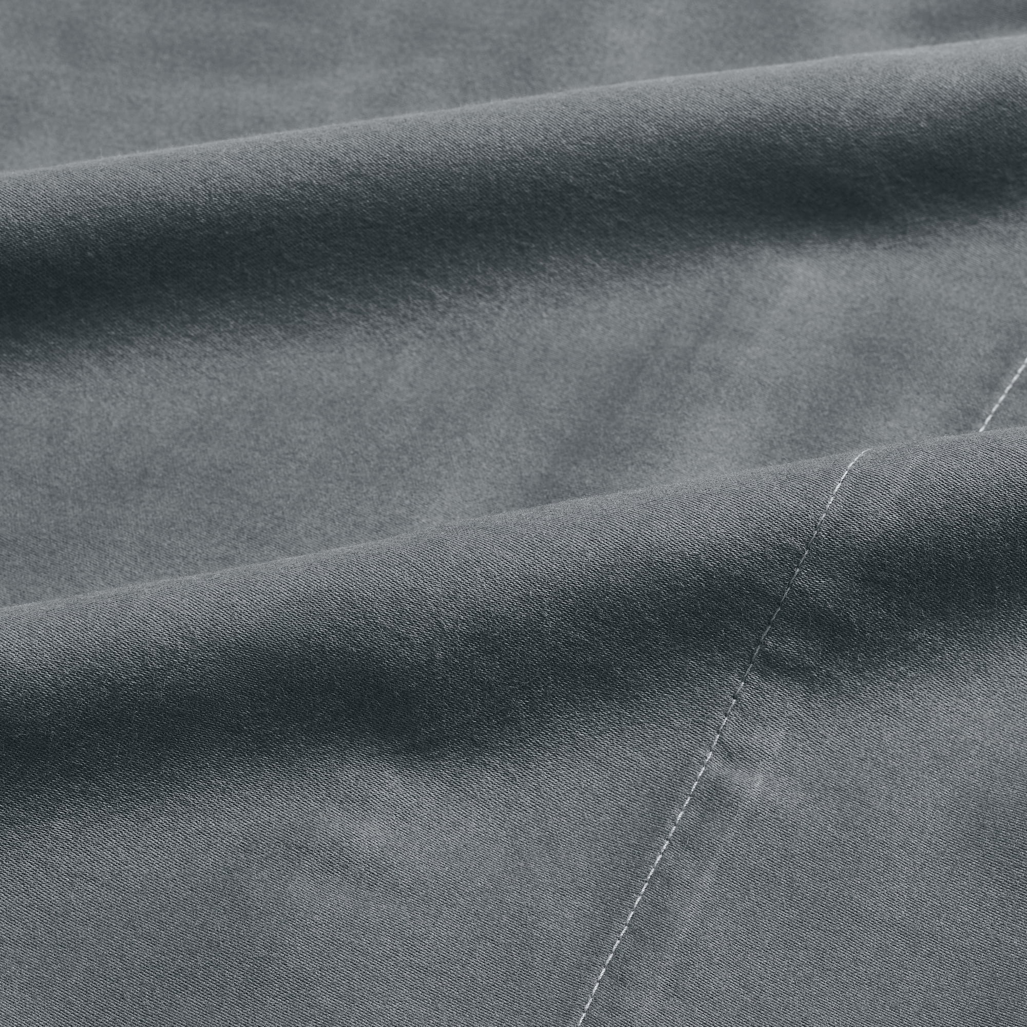 Mainstays 100% Cotton Dreamy Soft 4-Piece Bed Sheet Set, 220 Thread Count Brushed and Washed Sateen, Deep Pocket, King, Soothing Grey