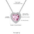 thumbnail image 3 of FindChic 2 Carat Created Tourmaline - October Birthstone Elegant Necklace for Women, Heart Shaped Pendant Necklace Birthday Graduation Jewelry Gifts Mom Daughter Wife Lady, 3 of 10