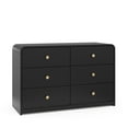 thumbnail image 3 of Storkcraft Santos 6 Drawer Nursery Double Dresser, Black, 3 of 7