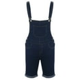 thumbnail image 4 of cllios Bib Overall Shorts for Men Casual Fashion Solid Breast Pocket Denim Ripped Shorts Straight Type Overalls, 4 of 8