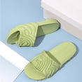 thumbnail image 5 of Platform Slippers for Women Men Cushioning Nonslip Indoor Slides Open Toe Thick Soft Sole Summer Sandals Beach Shoes Green Size 6, 5 of 7