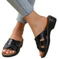 thumbnail image 4 of AXXD Black Shoes for Women Sandals Wedge Summer Beach Trendy Mothers Day, 4 of 7