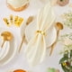 thumbnail image 5 of 10 Pcs Stainless Steel Napkin Rings Metal Napkin Ring Holders Modern Ring Holder Serviette Buckles (Matte Gold Semicircle), 5 of 5