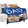 thumbnail image 2 of Gifts for Dad Custom Blankets with Photos Personalized Photo Blankets with Picture for Dad from Daughter Son for Fathers Day Gifts, Best Dad Ever Blanket Customized ,Picture Blanket Made in USA, 2 of 7