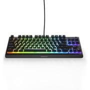 Restored SteelSeries Apex 3 TKL RGB Gaming Keyboard   Tenkeyless Compact Form Factor - 8-Zone RGB Illumination   IP32 Water & Dust Resistant   Whisper Quiet Gaming Switch