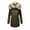 Green, variant on Women's Plus Size Winter Coat Recycled Puffer Jacket Warm Thicken Parka Overcoat with Removable Hood