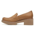 thumbnail image 2 of YDN Women Round Toe Platform Loafers Slip On Low Chunky Block Heels Comfortable Daily Work Pumps Shoes Size 7 Sandy Brown, 2 of 4