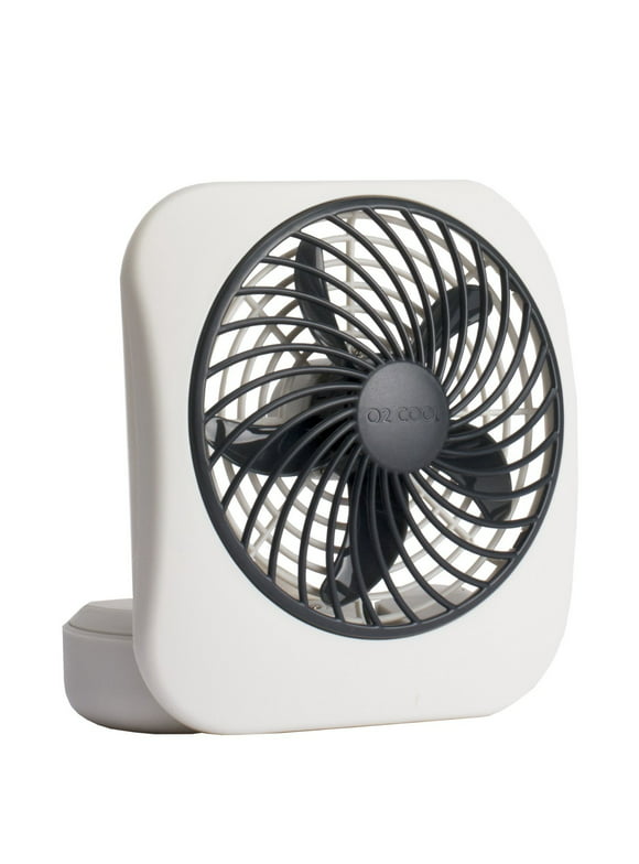 O2COOL 5-Inch Portable Fan, Gray