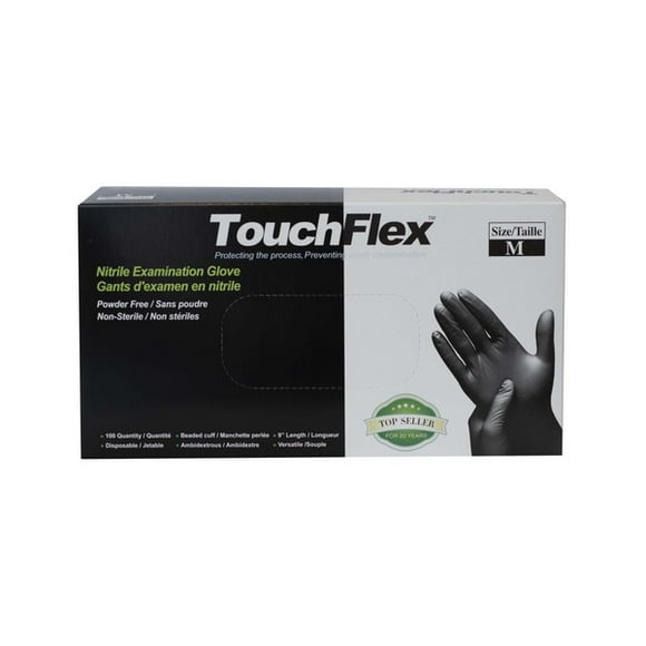 Black Nitrile Examination Gloves , 5 MIL, Small, 100 Gloves/Box