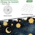 thumbnail image 4 of Celestial Shower Curtain Modern Sun Moon Stars Mysterious Constellation Bath Curtains for Bathroom, Boho Beige Decor Waterproof Fabric Shower Curtain with 12 Hooks, 60x72in, 4 of 6