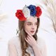 thumbnail image 4 of Diadema con corona de flores de rosas para novia, boda, guirnalda para el cabello, tocado, accesorio para el cabello para niñas, mujeres y niños - Arcoíris, 4 of 6