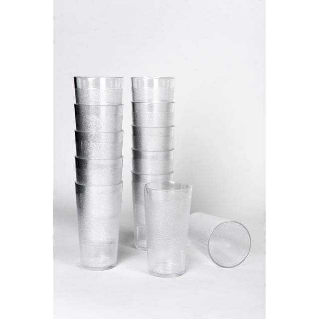 Vaso 12oz Plastipractic 12 Pzs Policarbonato Transparente