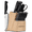 Black-Silver, variant on HENKELIVING Knife Set, 13PC German Stainless Steel Knives with Ergonomic Handles, Built-in Sharpener Block, Dishwasher Safe, Black