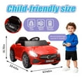 thumbnail image 4 of Xuanlur Licensed Benz CLS 350 12V Electric Ride on Toys with Parent Remote Control, Spring Suspension, Electric Car for Kids, Power Car Wheels with Bluetooth Music, LED Lights (Red), 4 of 8