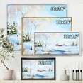 thumbnail image 4 of Designart 'Frozen River In The Forest Winter Landscape' Lake House Framed Canvas Wall Art Print, 4 of 5