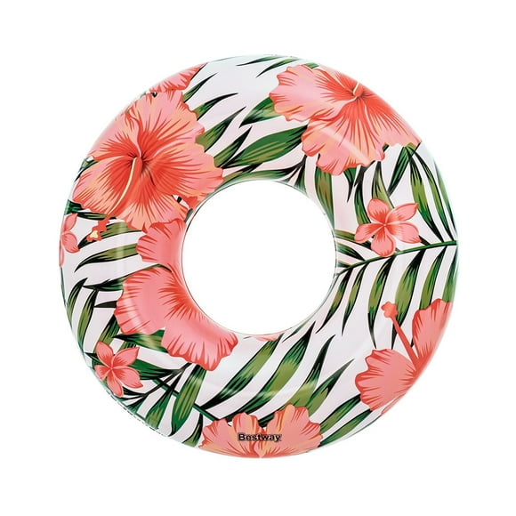 Salvavidas Dona Inflable Tropical Rosa Bestway Plástico Resistente
