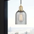 thumbnail image 2 of 516-1P-SG-G257 Innovations Lighting Caledonia - 1 Light Cord Hung Mini Pendant In Industrial Style-10 Inches Tall and 5 Inches Wide-Satin Gold, 2 of 2