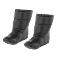 thumbnail image 4 of Cómodas zapatillas de invierno Calzado alto y cómodo a prueba de viento Botas ligeras antideslizantes Botines cálidos impermeables para el hogar Inter negro L Sunnimix Zapatillas de plumas, 4 of 8