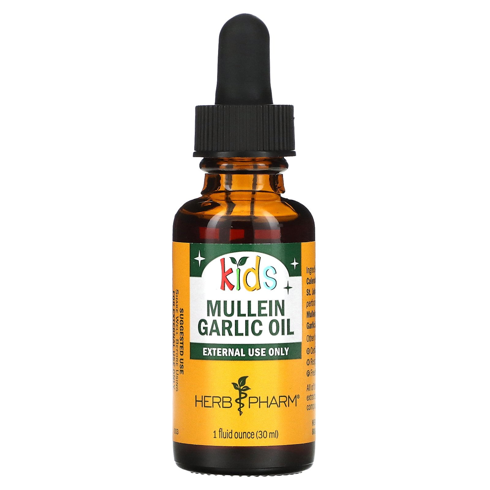 Kids Mullein Garlic Oil, 1 fl oz (30 ml), Herb Pharm
