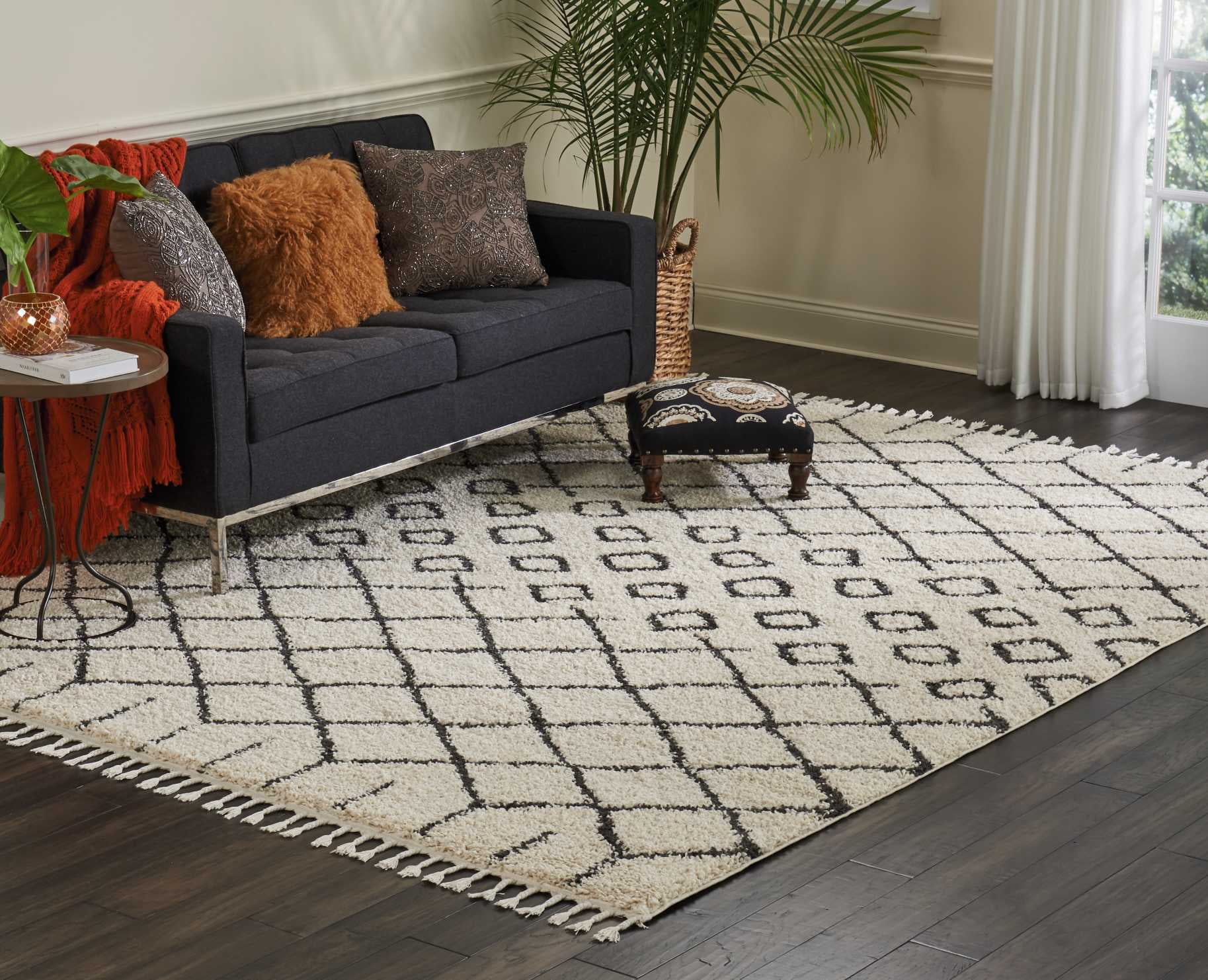 Nourison Moroccan Shag Cream Area Rug