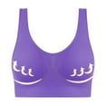 thumbnail image 5 of Gmluru Bras for Women Seamless Comfort Wire-Free Bra 5-Pack Soft Breathable Racerback for Gentle Lift Purple (3XL), 5 of 5