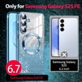 thumbnail image 2 of Casetego For Samsung Galaxy S25 FE Case,Clear Magnetic Glitter Gradient Sparkle Luxury Plated Soft TPU Bumper Full Camera Lens Protector,Blue, 2 of 7