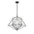 thumbnail image 6 of 6 Light Chandelier In Geometric Architectural Style 22.25 Inches Wide By 19.25 Inches High     -Traditional Installation Z-Lite 918-22Mb-Ch, 6 of 6