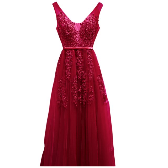 Vestido Largo De Fiesta ó Damas Con Encaje Para Mujer