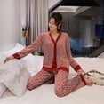 thumbnail image 1 of Pijama sexy para mujer, primavera y otoño, seda de hielo, traje de manga larga, ropa exterior, talla grande, 1 of 5
